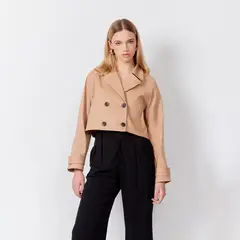 LUVARO - Cropped trench coat Mujer