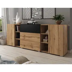 TU MESITA - Aparador Largo Marbella color MarrónNegro