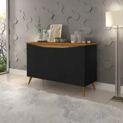 TU MESITA - Aparador Vajillero Vintage Reyes 100cm NegroMarrón