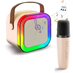 GENERICO - Mini Parlante con Micrófono Altavoz Bluetooth Inalámbrico para Karaoke