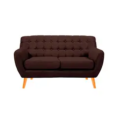 BARAKA HOME - Sofá Vintage Louth 2 Cuerpos - Chocolate