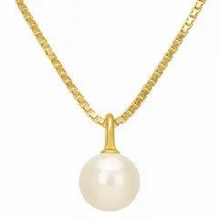 GENERICO - Collar Perla Minimalista Acero Inoxidable Mujer