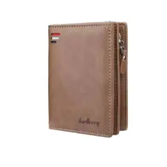 BAELLERRY - Billetera Hombre Cuero Marrón Tarjetero de lujo