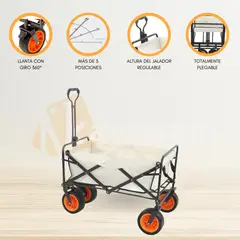 CUZKA - Carro de Carga Multiusos «CARRELLO» Beige