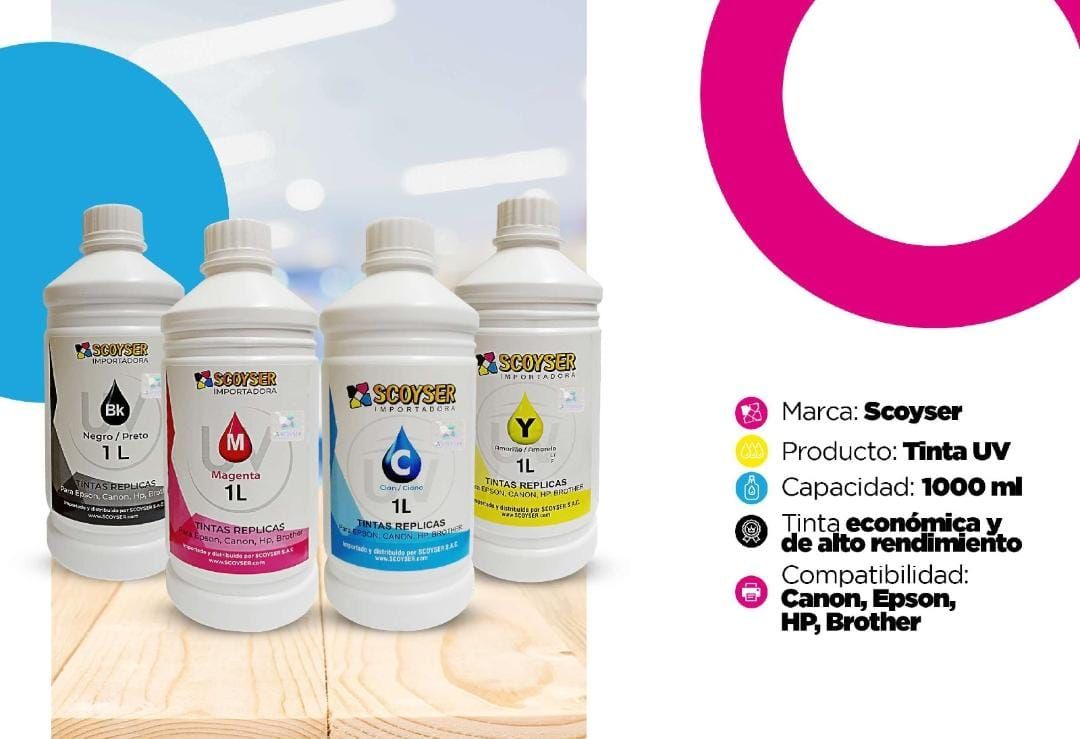 TINTA DE 1 LITRO AMARILLO PARA IMPRESORAS EPSON,CANON,HP,BROTHER