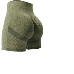 GENERICO - Shorts de cintura alta y con realce de glúteos para entrenamiento