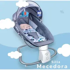 GENERICO - Silla Mecedora Electica Color Gris con Movil