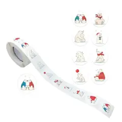 GENERICO - 100 stickers en rollo osos