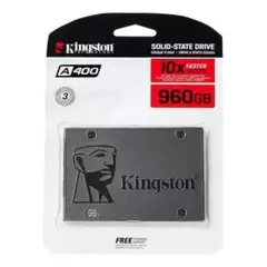 KINGSTON - Ssd Ultrarrápido A400 De 960 Gb, 10 Veces Más Rápido