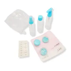 GENERICO - Set de Dispensadores Para Llevarlos de Viaje Color Celeste