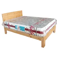 GENERICO - CAMA CUADRADA BAJA 1.5 PLZ MADERA PINO ,MODELO NIZA