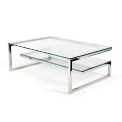 ALTO HOGAR - Mesa de Centro Lovera Acero Inoxidable