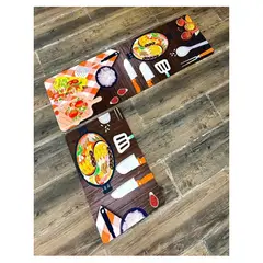 GENERICO - Set de 2 Alfombra Antideslizante Piso de Cocina