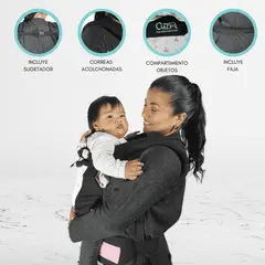 CUZKA - Canguro para Bebé Ergonómico 4 en 1 »PORTER» Pink