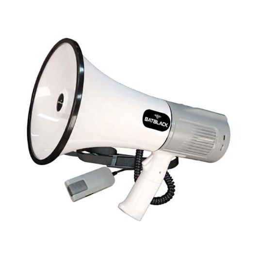 Megáfono Recargable 120W con Sistema de Grabación Sirena Blt y USB