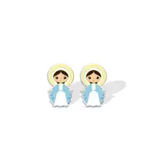 SANTORAL - Aretes Virgen de la Medalla Milagrosa - Resina