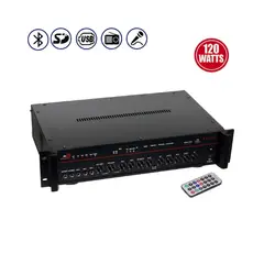 GENERICO - Amplificador de Audio 120W 5 MIC USB/SD/FM YT-J120 FREE POWER