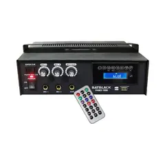BATBLACK - Amplificador de Audio 80W Bluetooth USB y Radio FM PAM3-1006