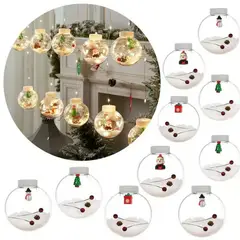 GENERICO - Cortina Luces Navidad LED Guirnalda Bolas Navidad - Calido