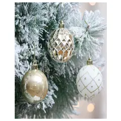 GENERICO - ESFERAS BLANCO/DORADO - SET 30