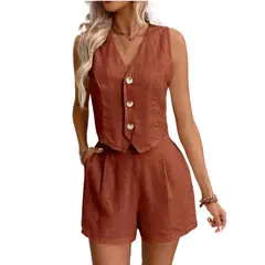 TIOZONEY - Blazer vest y pantalones casuales para mujeres Traje.