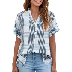 TIOZONEY - Camisas con textura para mujer