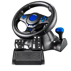 GENERICO - Volante con Pedales GT-V7 Racing Wheel 3 en 1