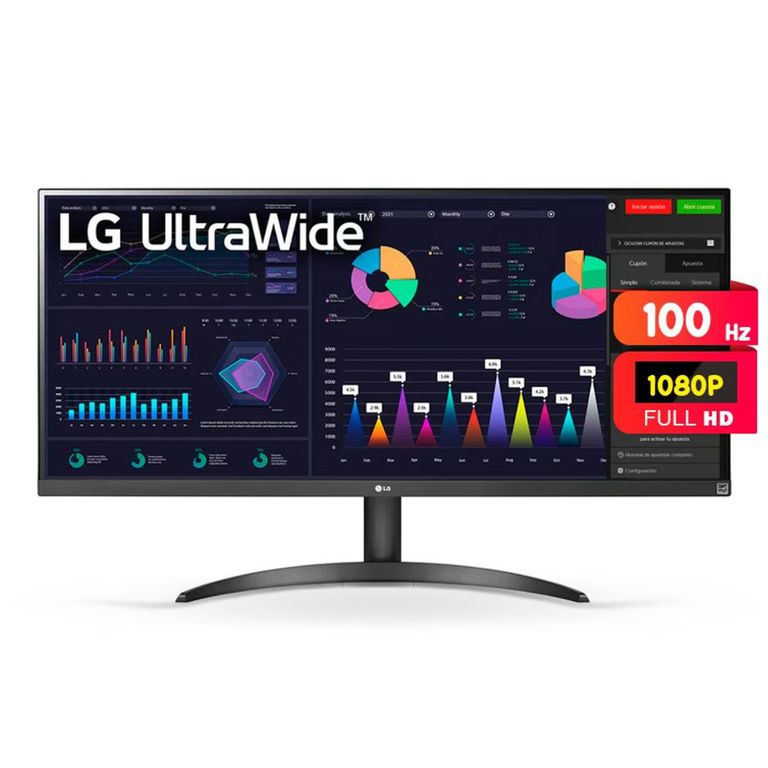 Monitor Ultrawide 34 Ips 100hz Freesync Negro 34WQ500-B