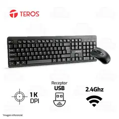 TEROS - Kit Inalámbrico Multimedia Teclado + Mouse Te-4061n Us