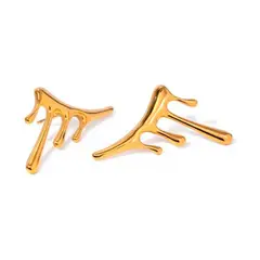 GENERICO - Aretes Enchapado en Oro 18k PVD - Pendiente Argolla - 006