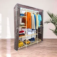 SM - ROPERO DE MADERA 3 CUERPOS MARRON CON DISEÑO