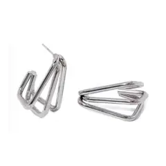GENERICO - Aretes Enchapado en Plata PVD - Pendiente Argolla - 004