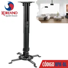 KOREANO SEGURIDAD E INNOVACION - Soporte Rack Proyector Multimedia para Techo color Negro 90cm - RPK-BL