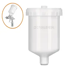 TRUPER - Vaso plástico de repuesto para pistola de aire fino acabado