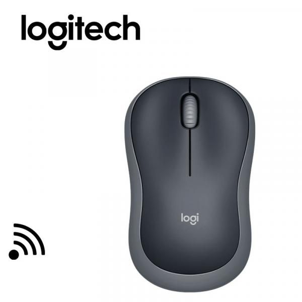 Mouse inalámbrico M185 gris negro