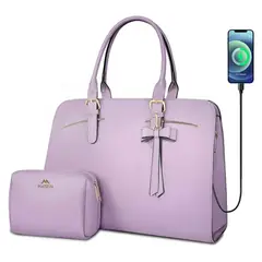 MATEIN - Maletin Bolso 2 En 1 Portalaptop 15.6 Cuero PU Más Cartuchera