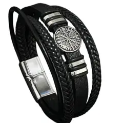 GENERICO - Pulsera de Cuero Trenzado para unisex MANDIOLA