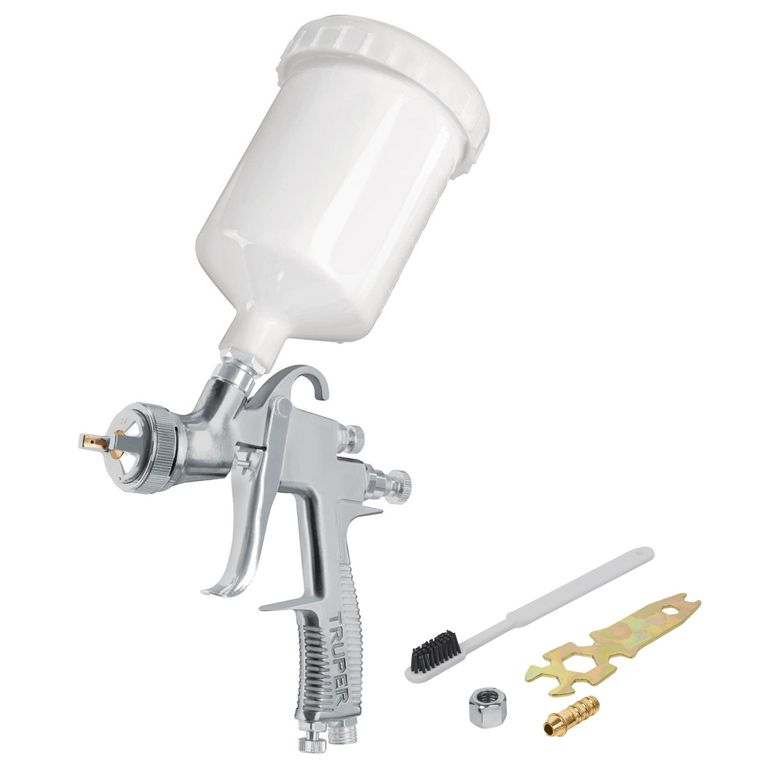 Pistola para pintar gravedad vaso plástico fino acabado profesional 14mm