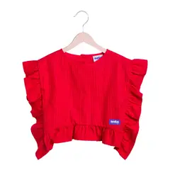 NATA COTON - BLUSA BOBOS ROJO ALGODON