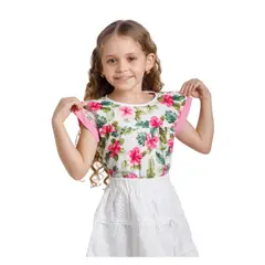 NATA COTON - BLUSA KIMONO ALGODON FLORES