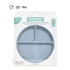 GENERICO - PLATO DE 3 DIVISIONES AZUL - VERSATINO