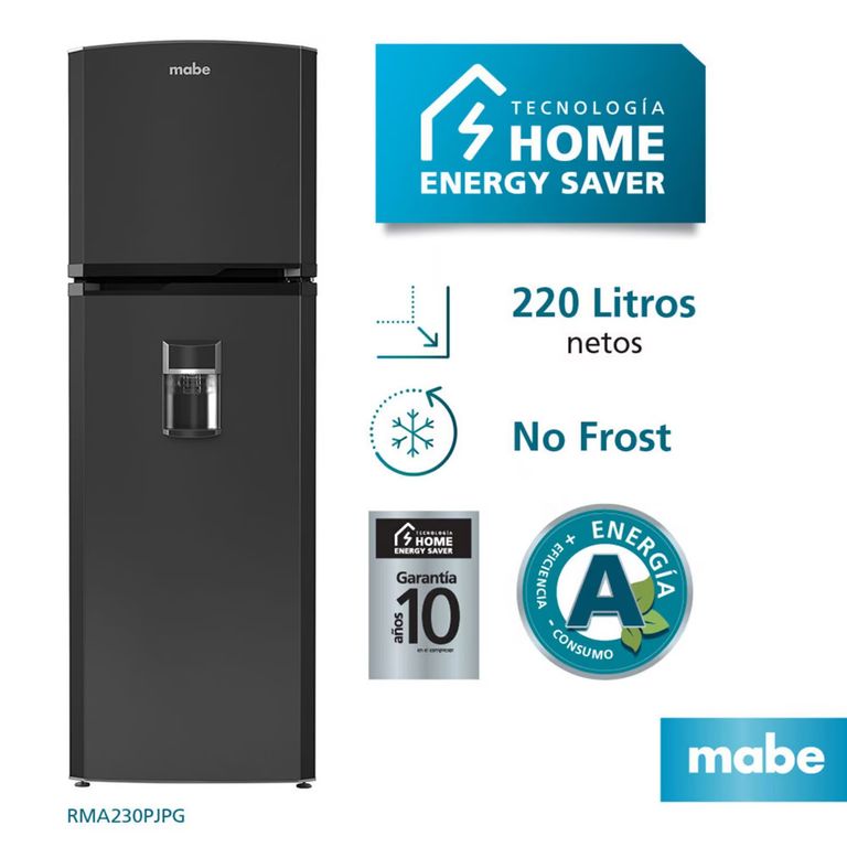 Refrigeradora No Frost 220 Lts Netos Grafito - RMA230PJPG Iluminación interior.
