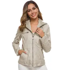 TIOZONEY - Chaqueta Eco PU Mujer