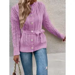 TIOZONEY - Suéter de mujer de primavera - Morado