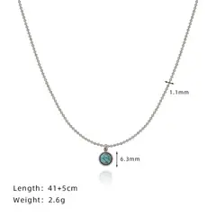 TIOZONEY - Collar bañado en Plata 925 para mujer