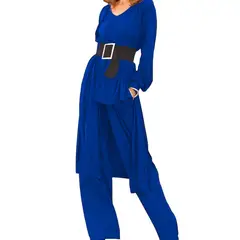 TIOZONEY - Traje de 3 piezas con falda larga para mujer