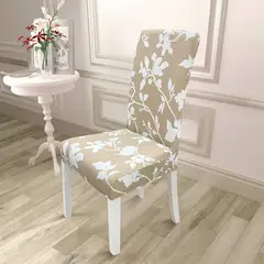SALA FABULOSA - Funda de silla 8 piezas lycra estampado Flower nude
