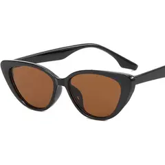GENERICO - Lentes Gafas De Sol Retro Con Forma De Ojo De Gato Marron