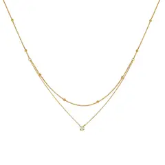 TIOZONEY - Bañado en oro Collar de moda para mujeres