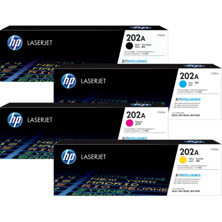 Kit Toner 202A Cyan Magenta Amarillo Negro - Pack